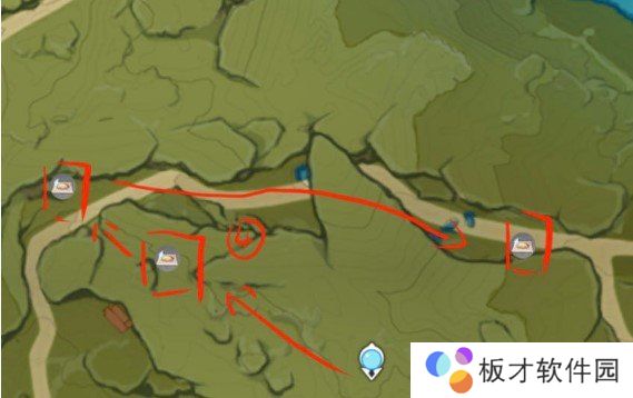 《原神》蒲公英采集线路图