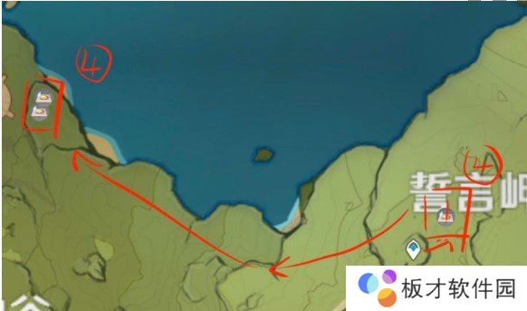 《原神》蒲公英采集线路图