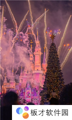 《抖音》迪士尼城堡夜晚背景图片高清原图分享