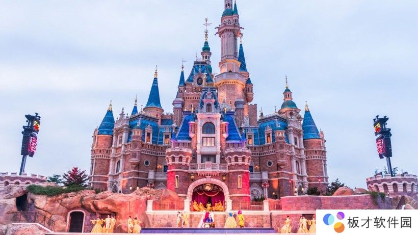 《抖音》迪士尼城堡夜晚背景图片高清原图分享