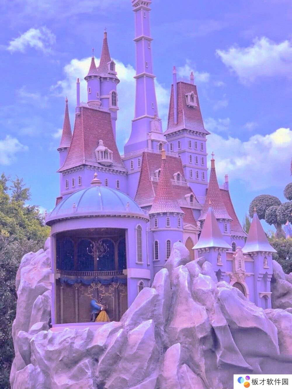 《抖音》迪士尼城堡夜晚背景图片高清原图分享