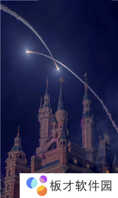 《抖音》迪士尼城堡夜晚背景图片高清原图分享