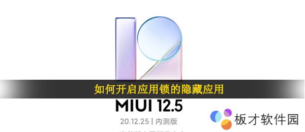 如何开启应用锁的隐藏应用