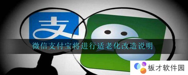 微信支付宝将进行适老化改造说明