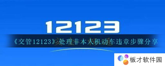 《交管12123》处理非本人机动车违章步骤分享