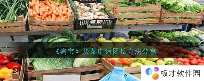 《淘宝》买菜申请团长方法分享