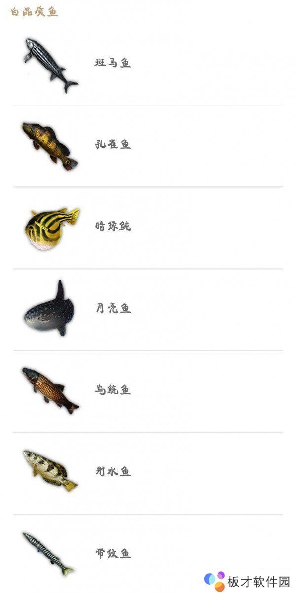 《妄想山海》各品质鱼种类汇总一览
