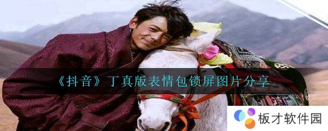 《抖音》丁真版表情包锁屏图片分享