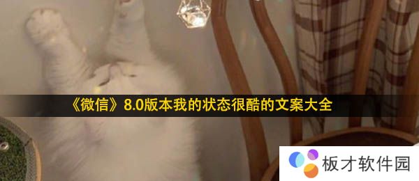 《微信》8.0版本我的状态很酷的文案大全